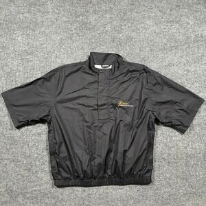 Vintage Boast Golf Windbreaker Pullover Mens‎ Size Large Black Short Sleeve